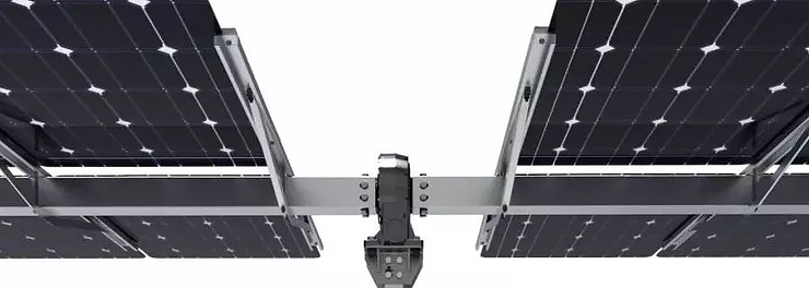 Independent Single-axis & Dual-portrait-row Tracking System improves the yield by 43% at max